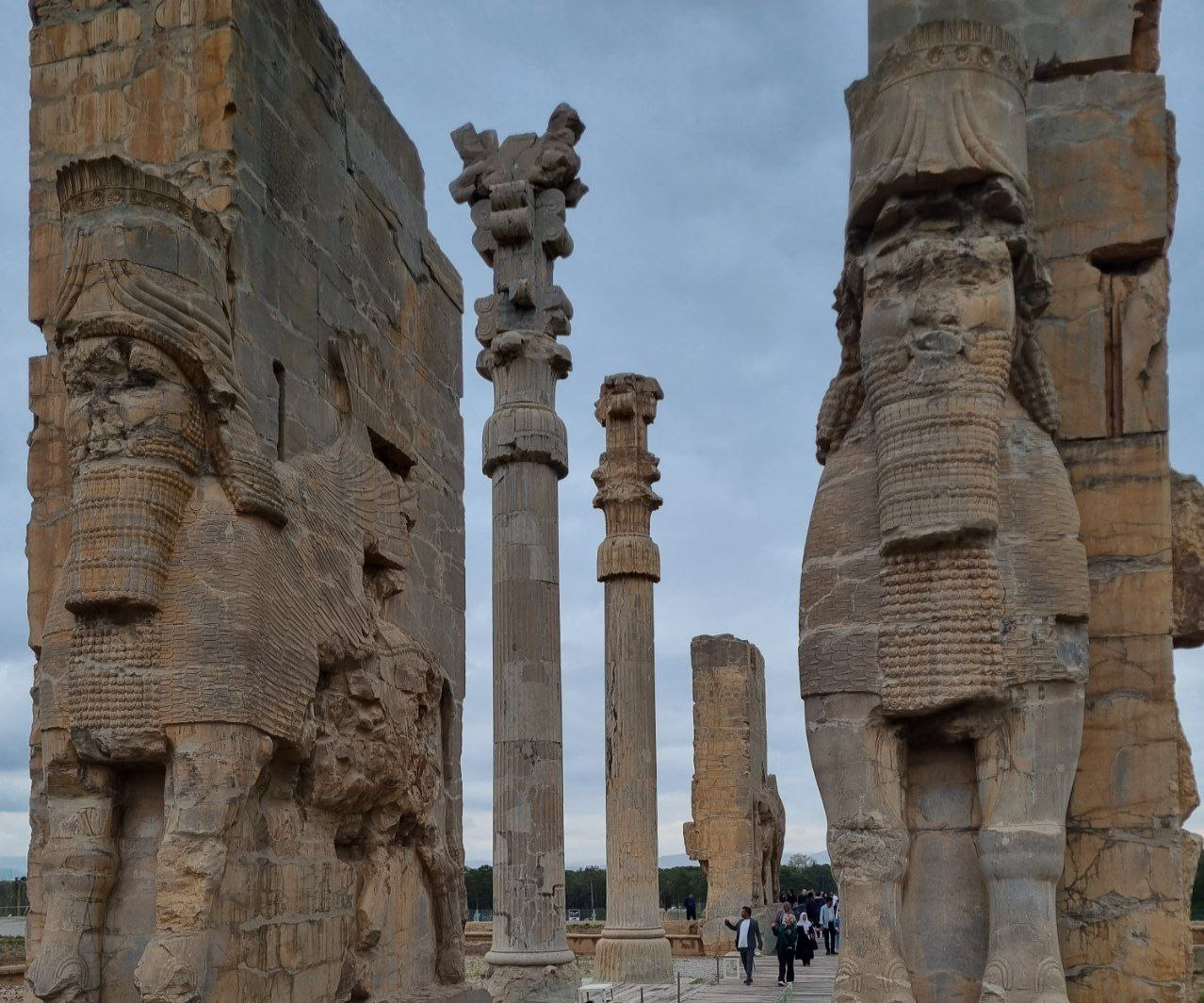 Persepolis — the monumental figures of the Gate of All Nations.