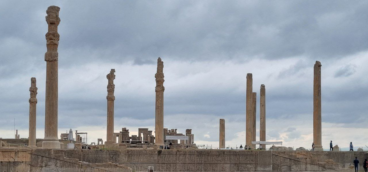 Persepolis — a line of columns across the terrace.