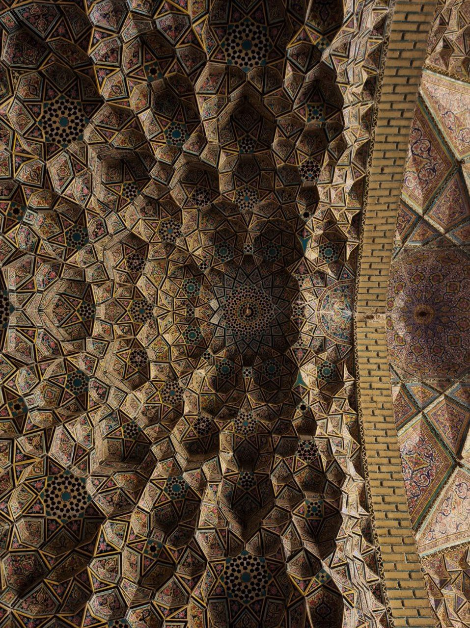 Nasir al-Mulk Mosque — the underside of the muqarnas cells.