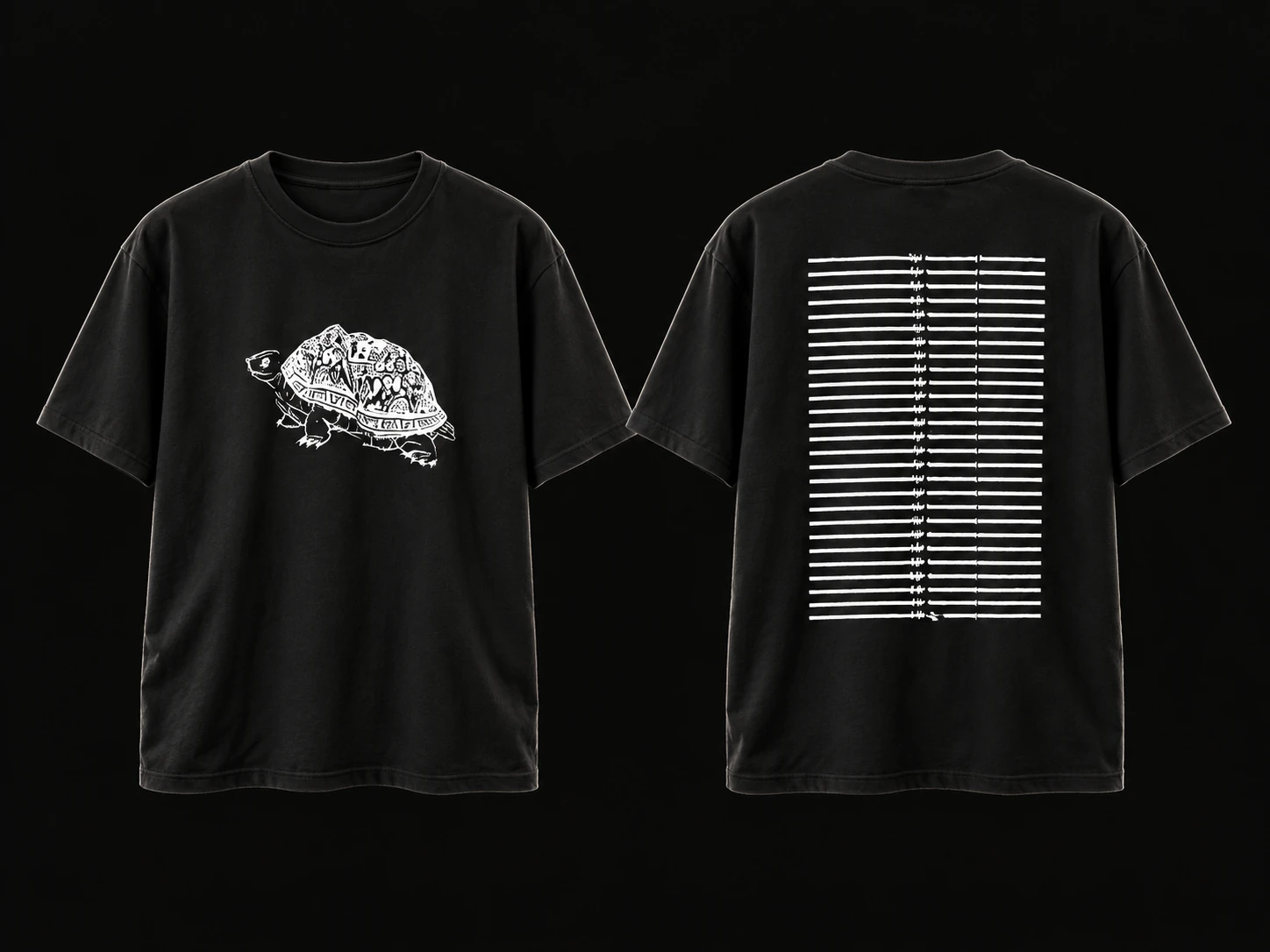 Shirt front and back / reconstructed presentation from the original photographs