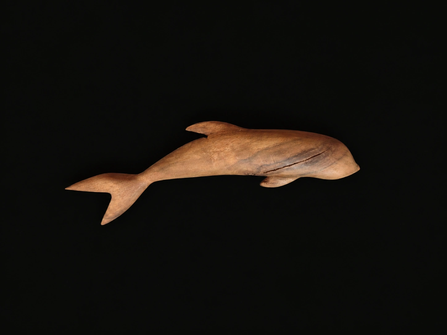 Carved wooden dolphin