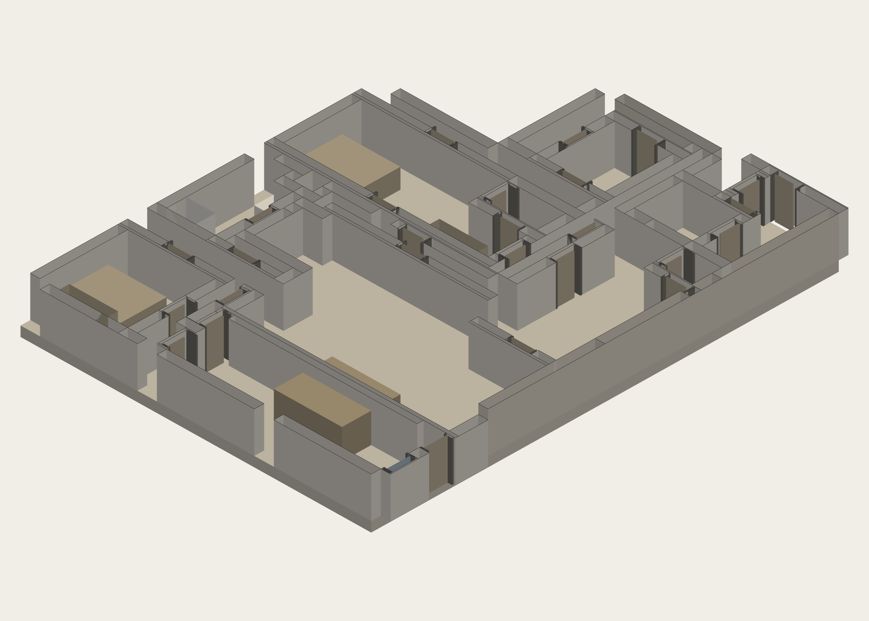 Rendered native C01 T5 dwelling model, unit 090