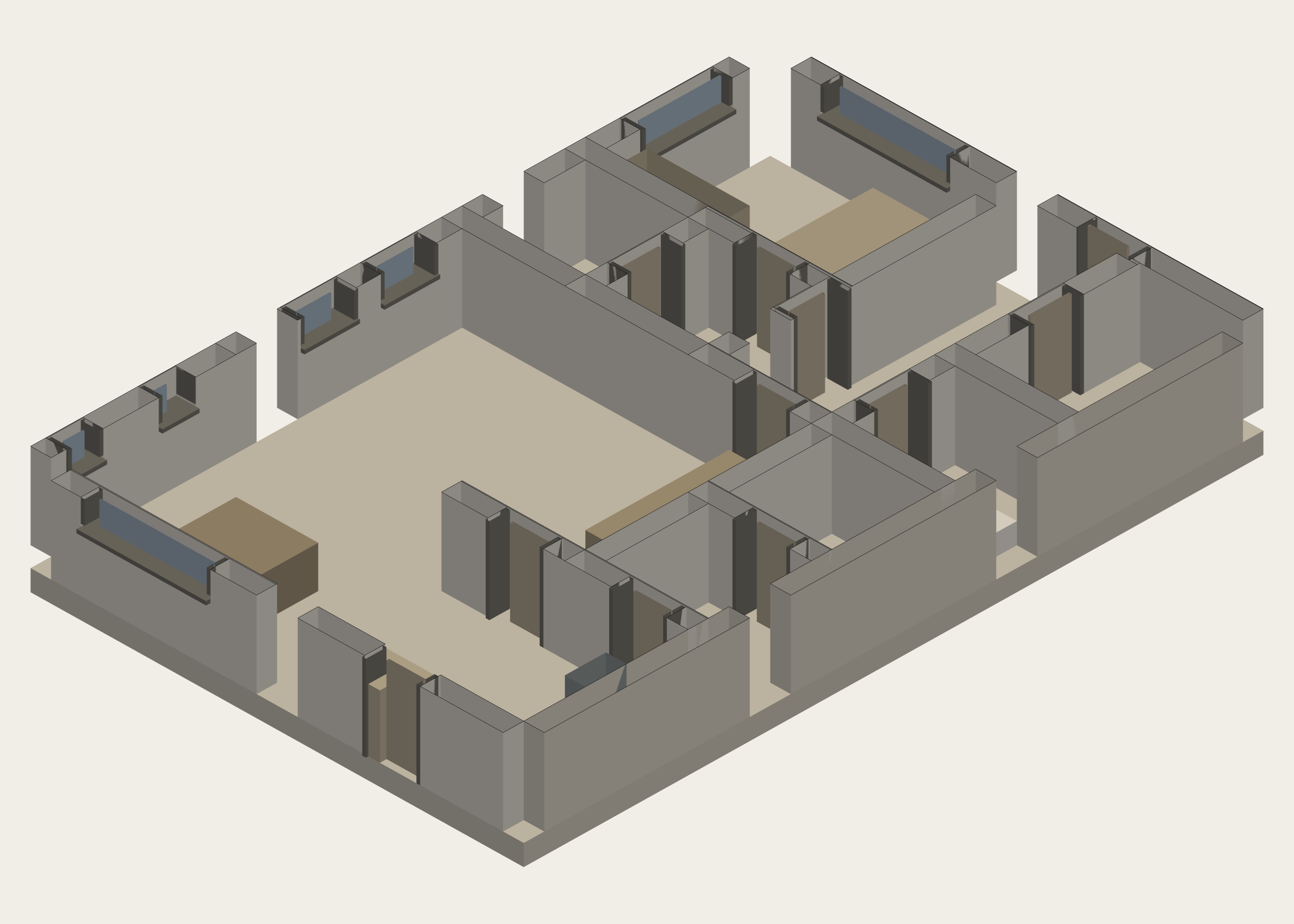 Rendered native C01 T6 dwelling model, unit 098