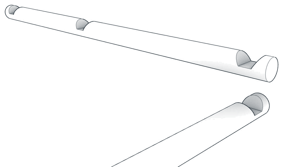 Original Telar study of saddled log bearing