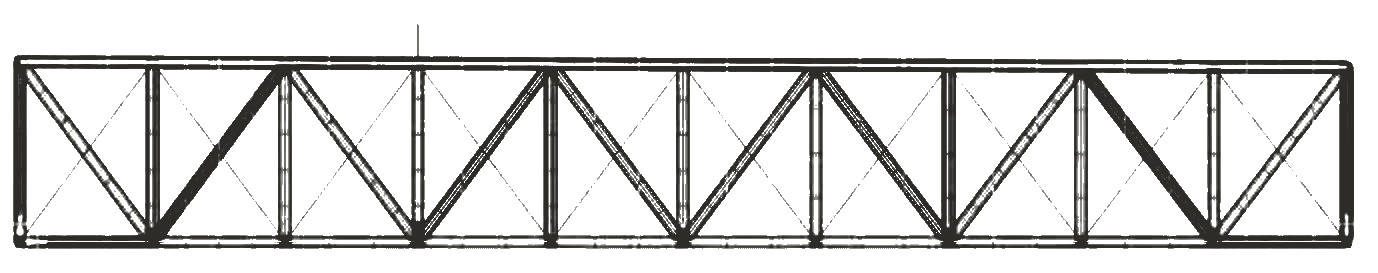 Saved parallel-chord truss linework